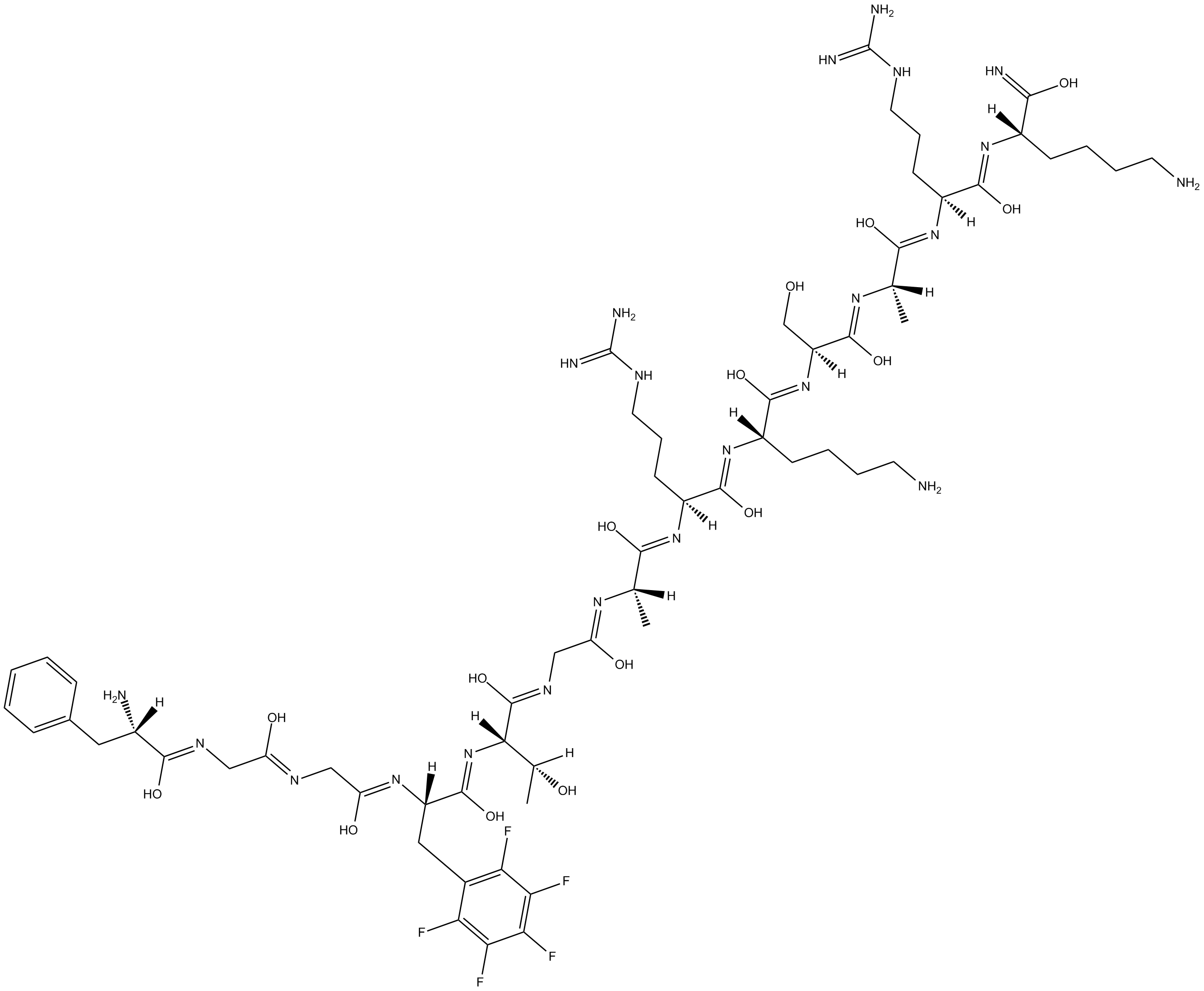 [(pF)Phe4]Nociceptin(1-13)NH2  Chemical Structure