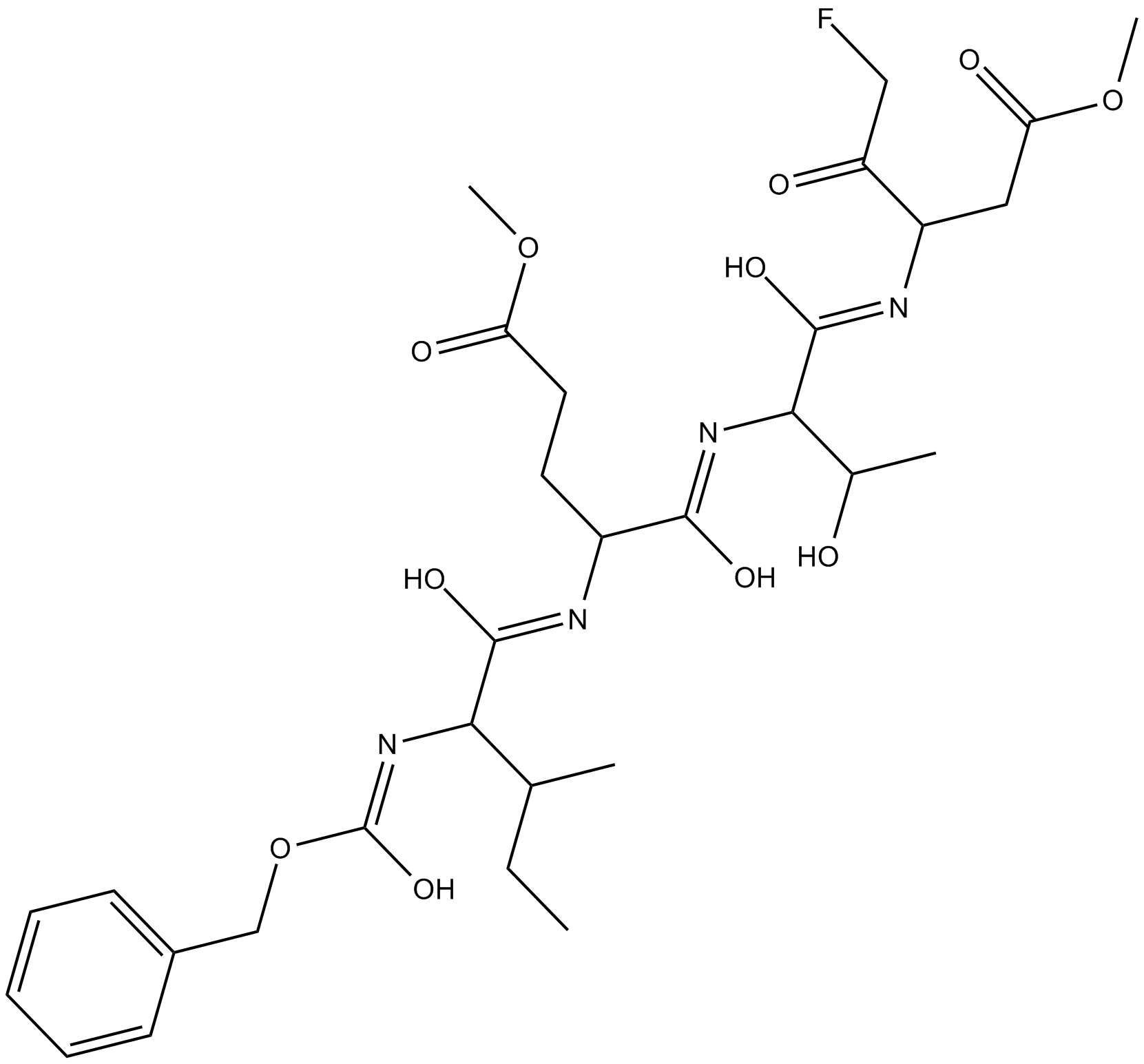 Caspase-8 Inhibitor Z-IETD-FMK Chemical Structure