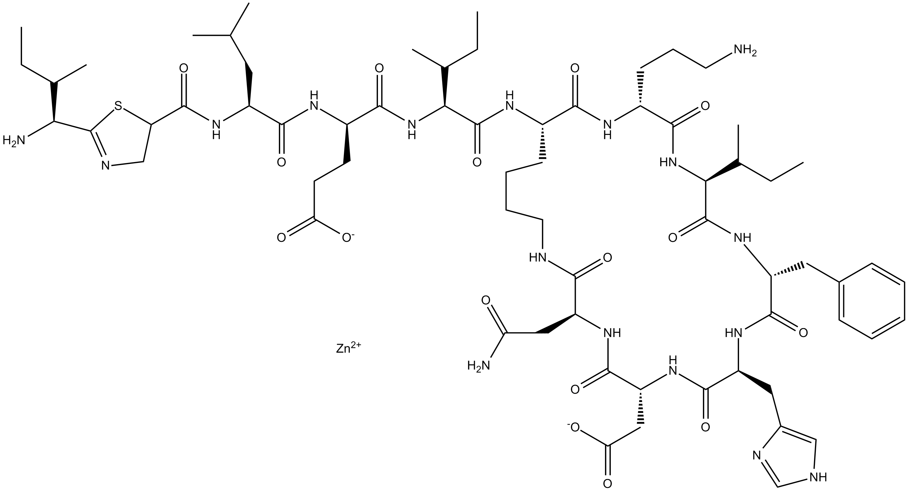 Bacitracin Zinc  Chemical Structure