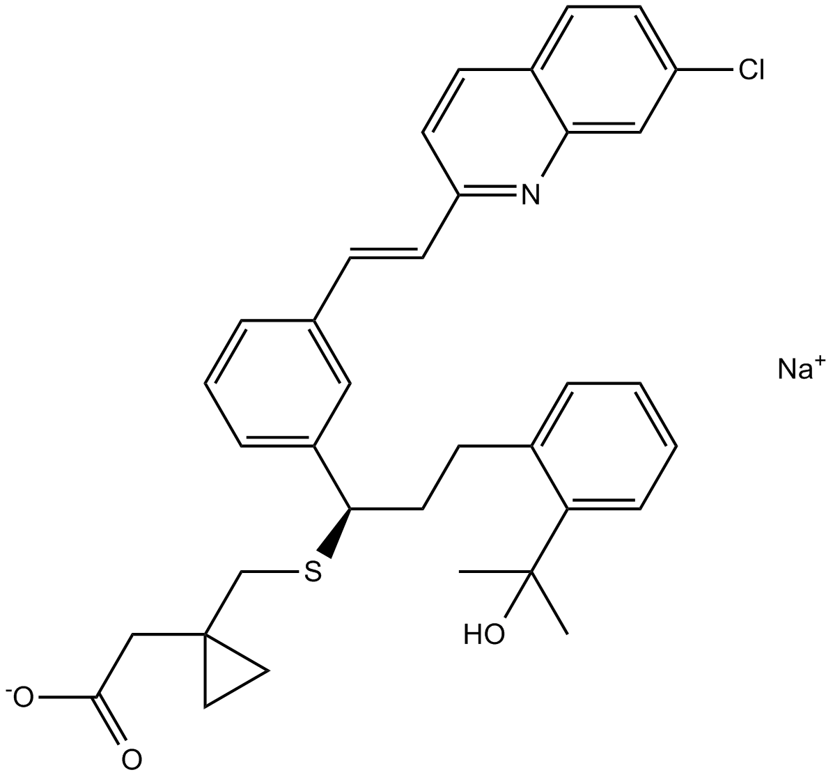 Montelukast Sodium  Chemical Structure