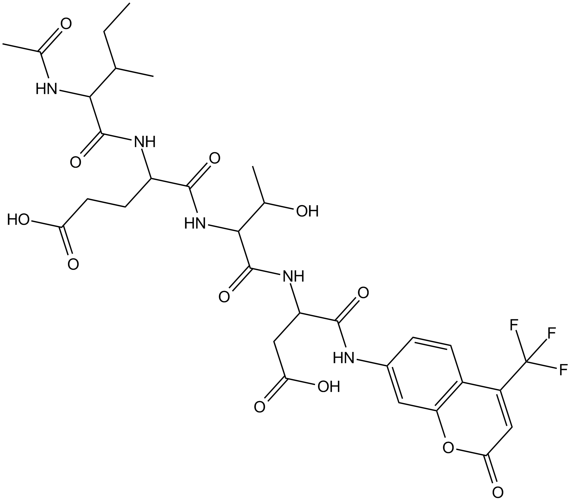 Ac-IETD-AFC  Chemical Structure