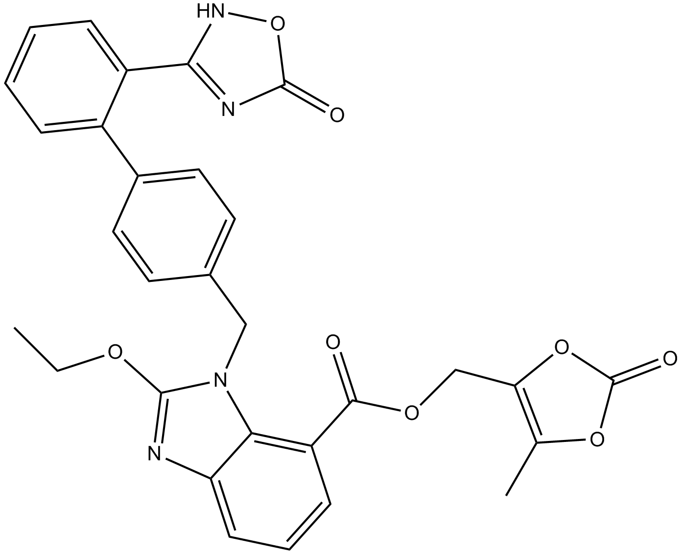 Azilsartan Medoxomil  Chemical Structure