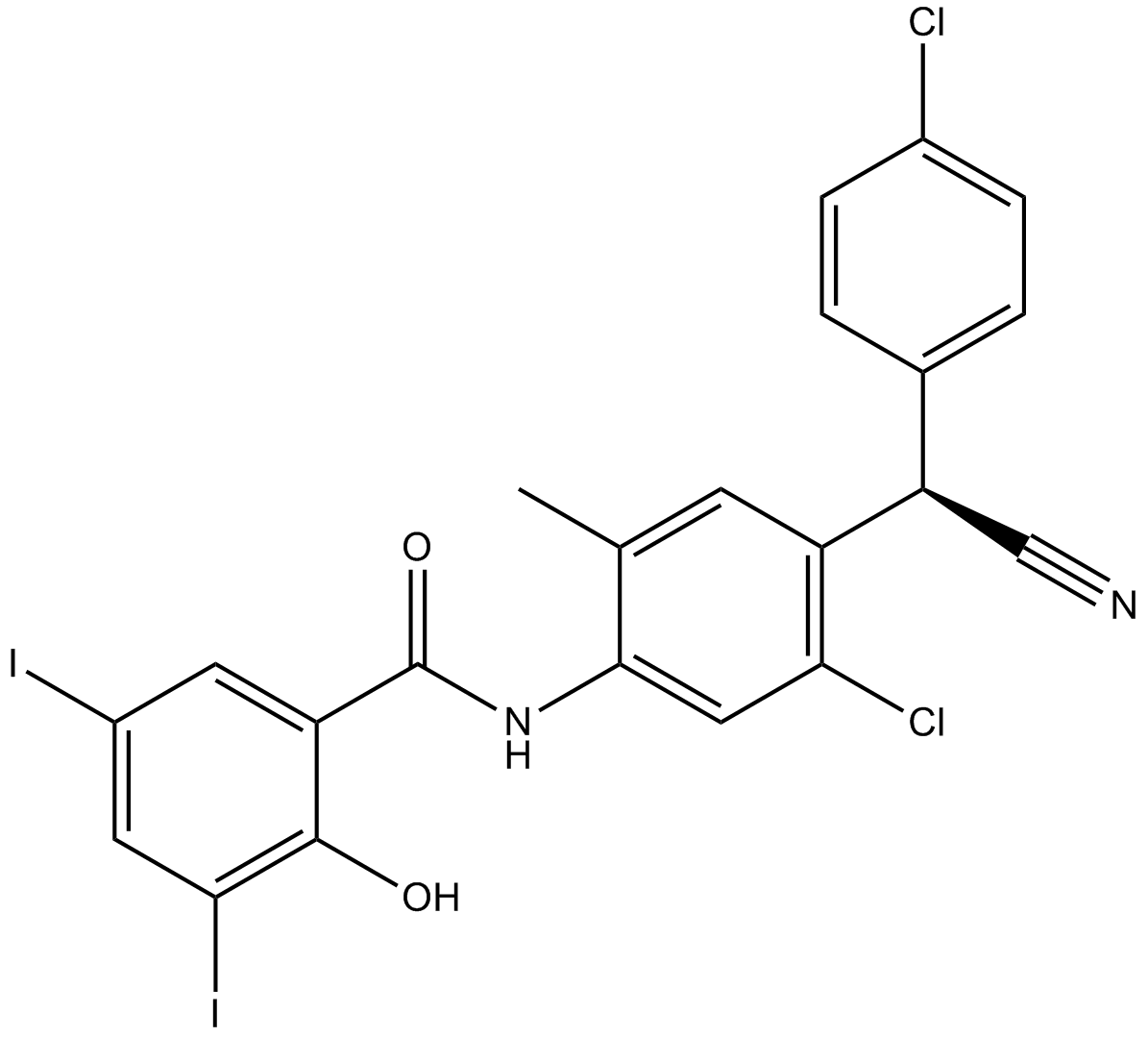 Closantel Chemical Structure