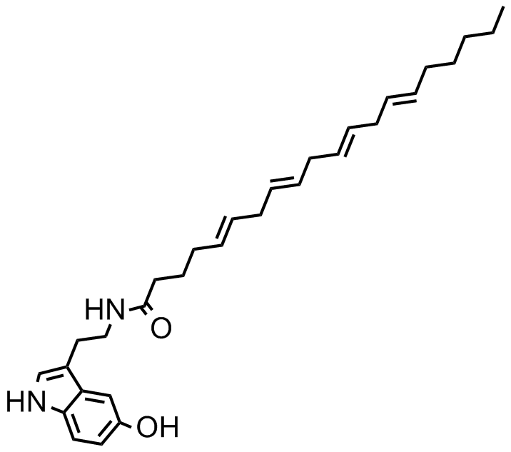 Arachidonyl serotonin  Chemical Structure