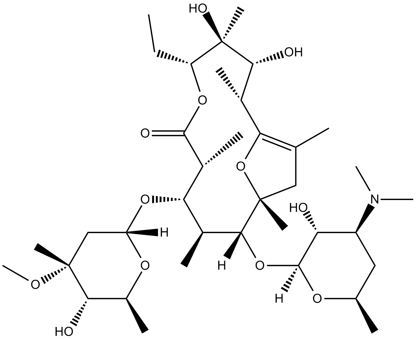 Erythromycin A enol ether Chemical Structure