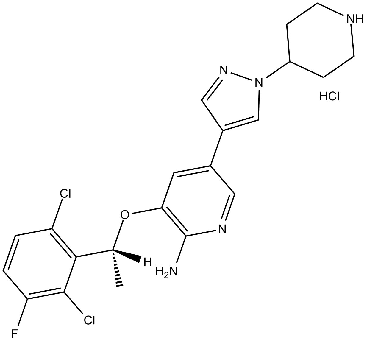 Crizotinib hydrochloride  Chemical Structure