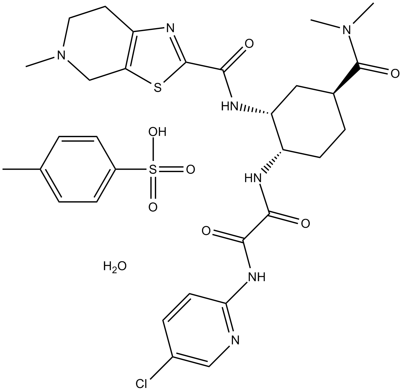 Edoxaban tosylate monohydrate  Chemical Structure