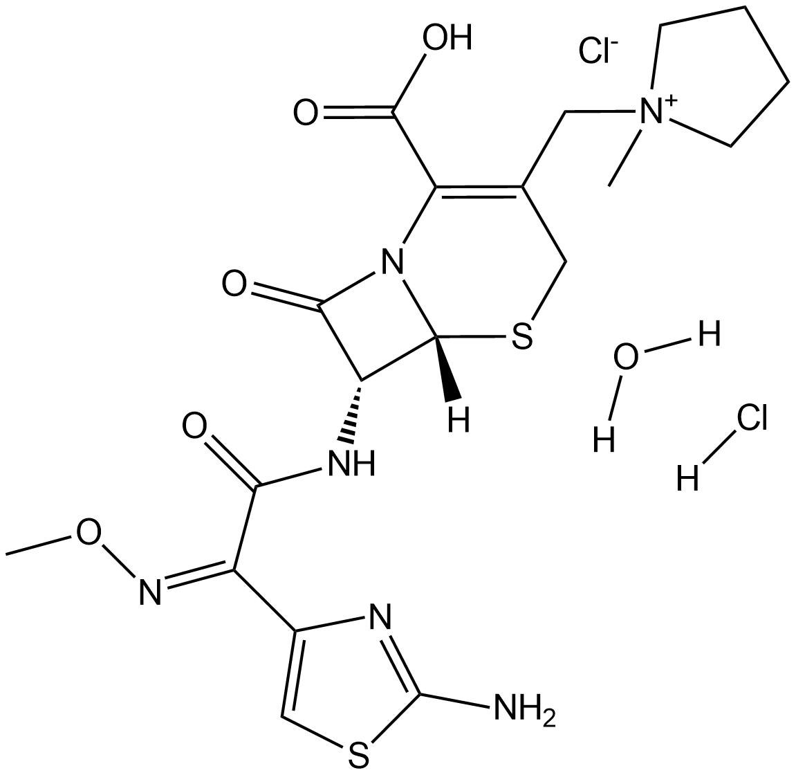 Cefepime Dihydrochloride Monohydrate  Chemical Structure