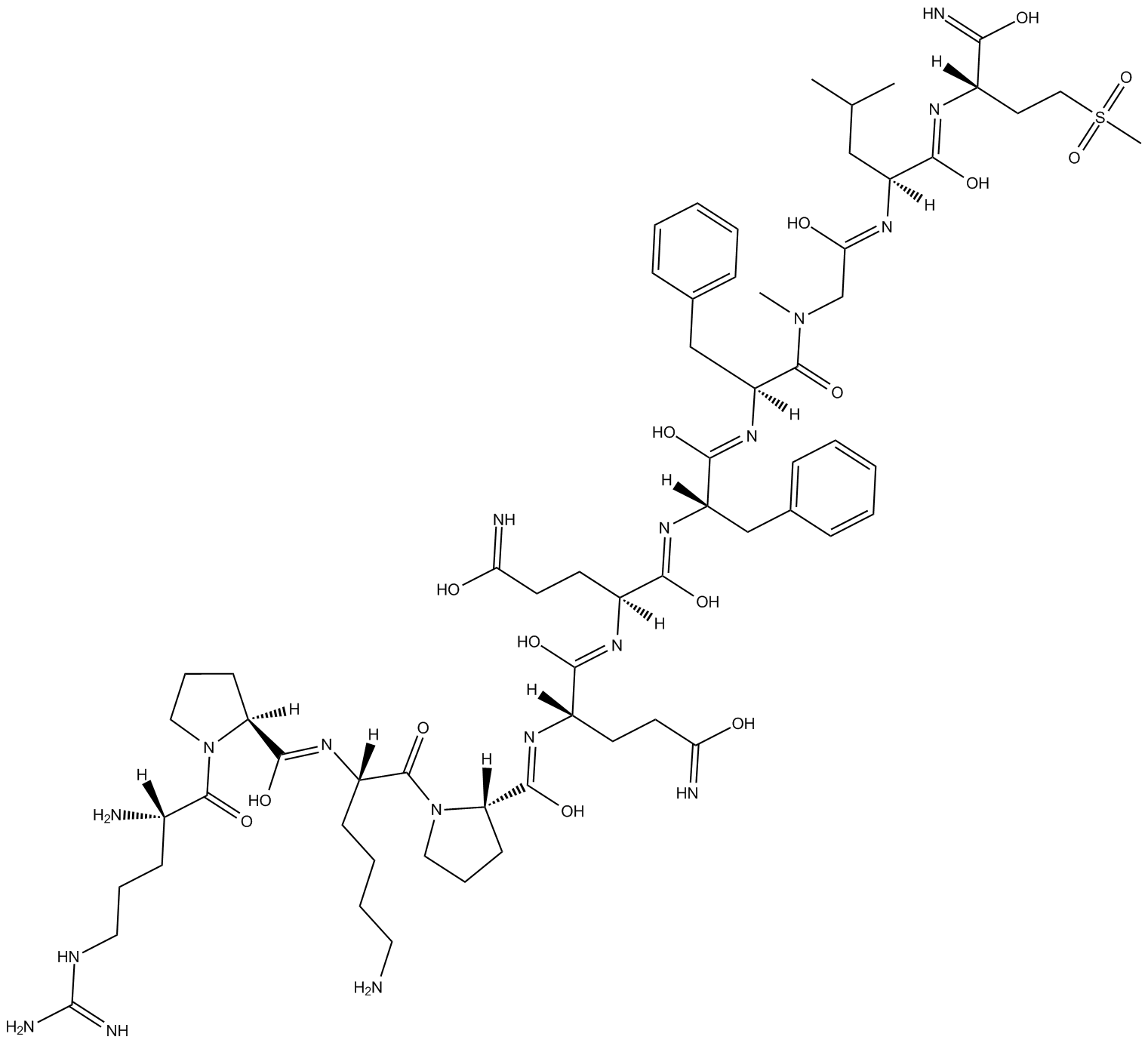 [Sar9,Met(O2)11]-Substance P  Chemical Structure