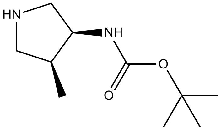 (3S,4S)-3-(Boc-amino)-4-methylpyrrolidine  Chemical Structure