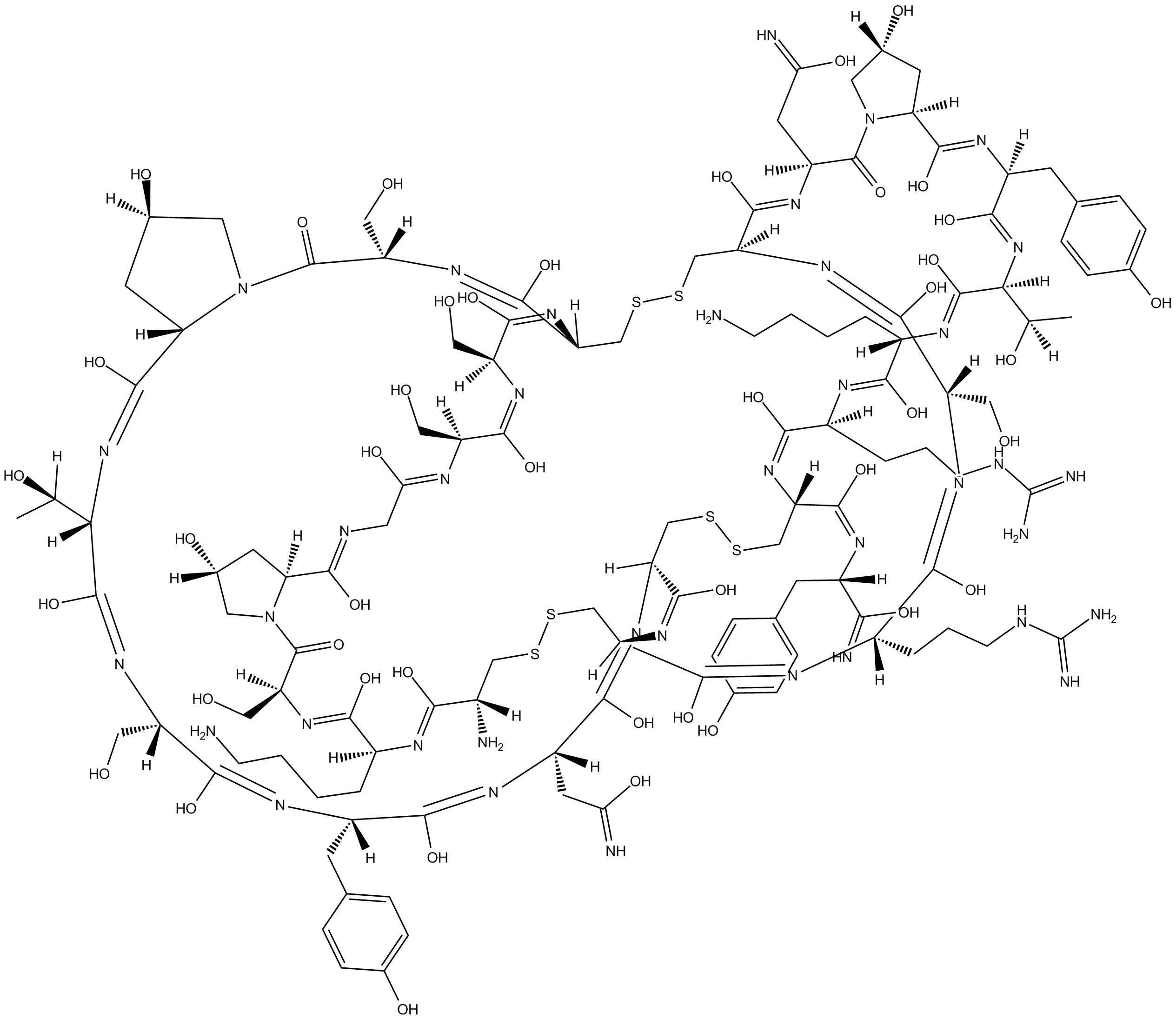 ω-Conotoxin GVIA  Chemical Structure