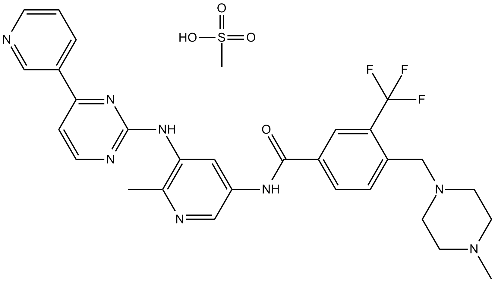Flumatinib mesylate  Chemical Structure