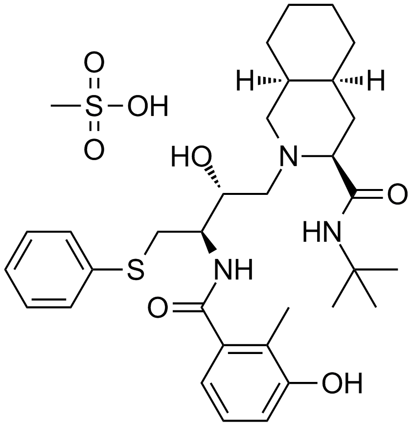 Nelfinavir Mesylate  Chemical Structure