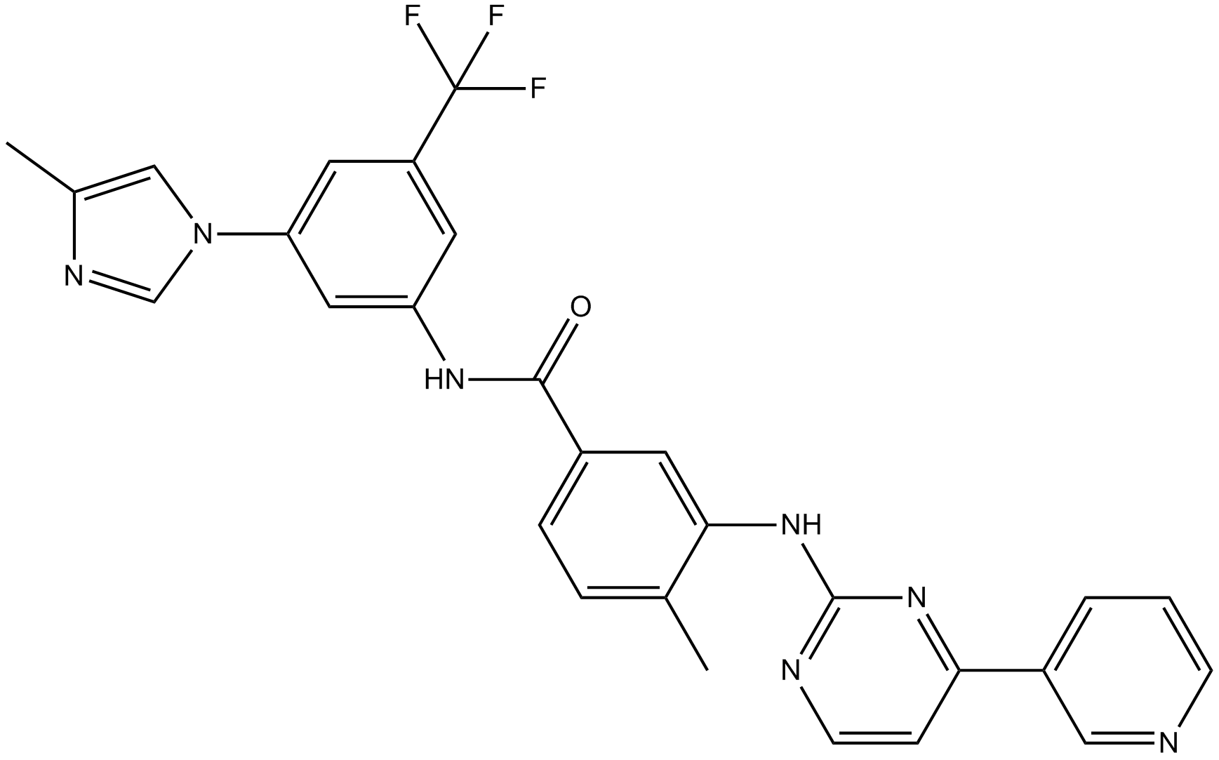 Nilotinib(AMN-107)  Chemical Structure