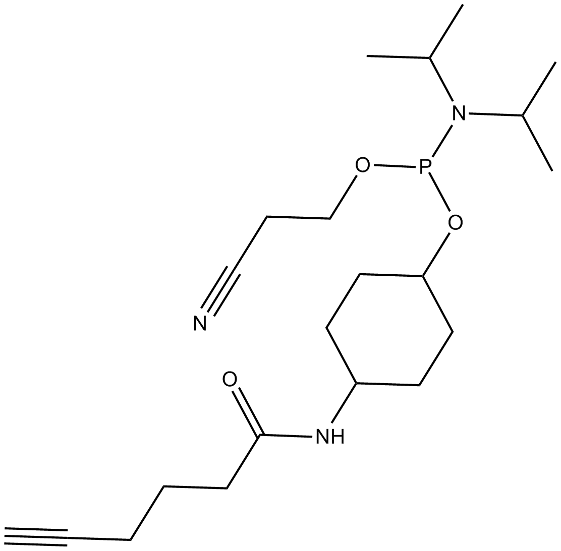 Alkyne Phosphoramidite, 5'-terminal  Chemical Structure