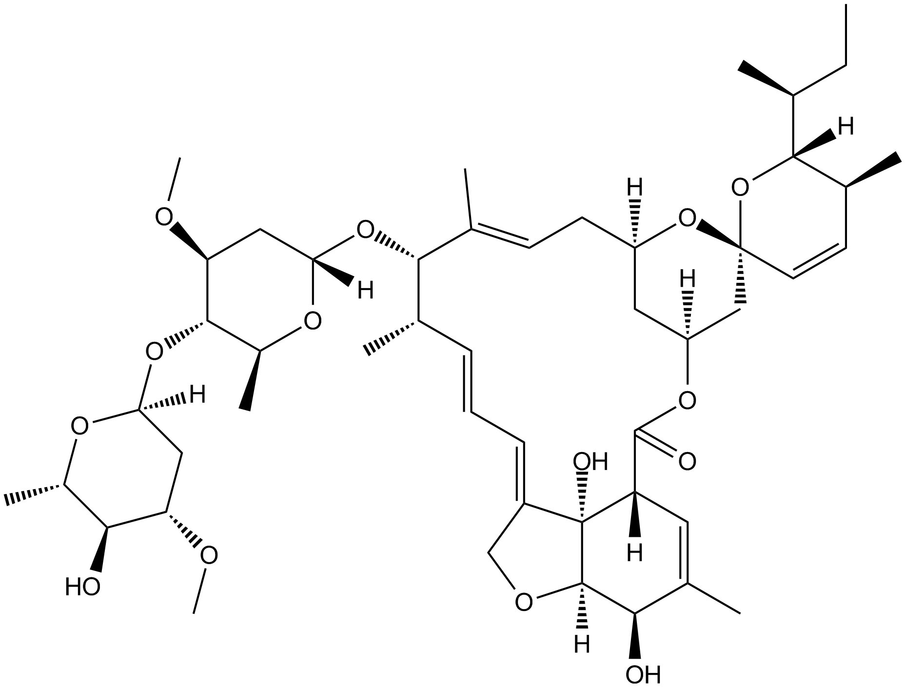Avermectin B1a  Chemical Structure