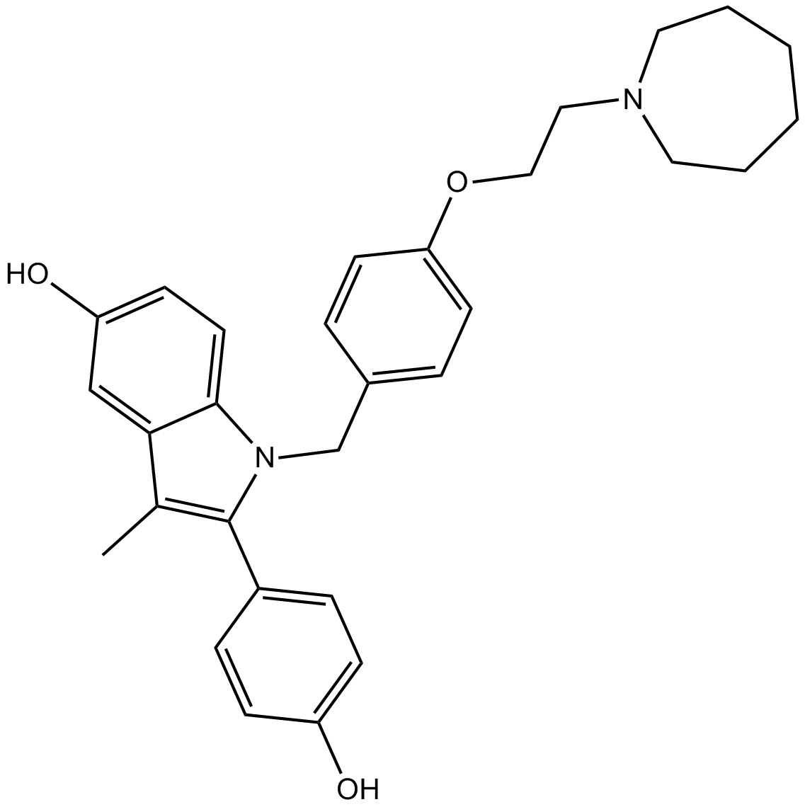 Bazedoxifene  Chemical Structure