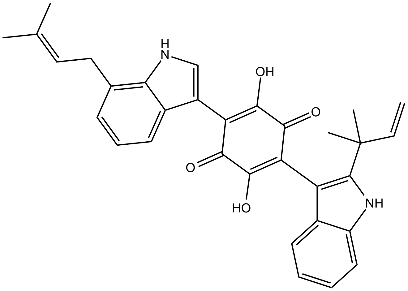 Demethylasterriquinone B1  Chemical Structure