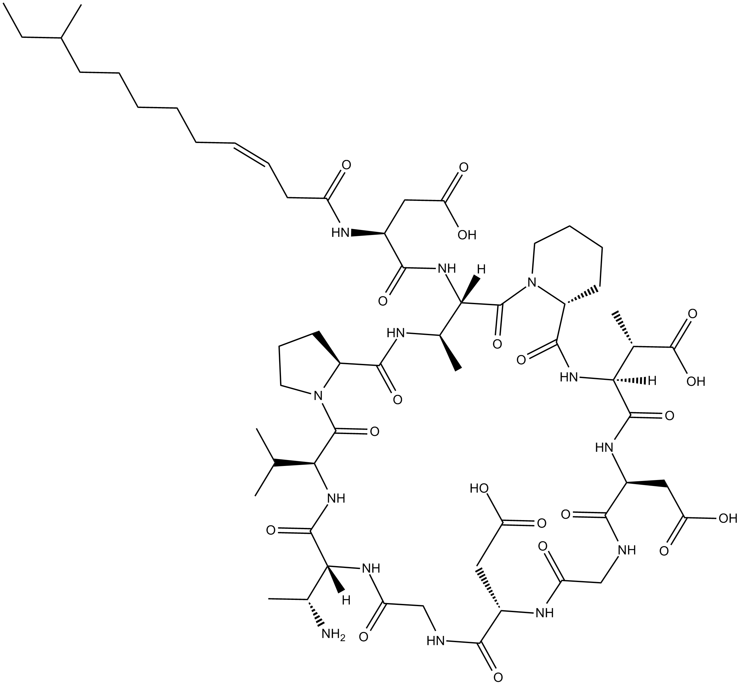 Amphomycin  Chemical Structure