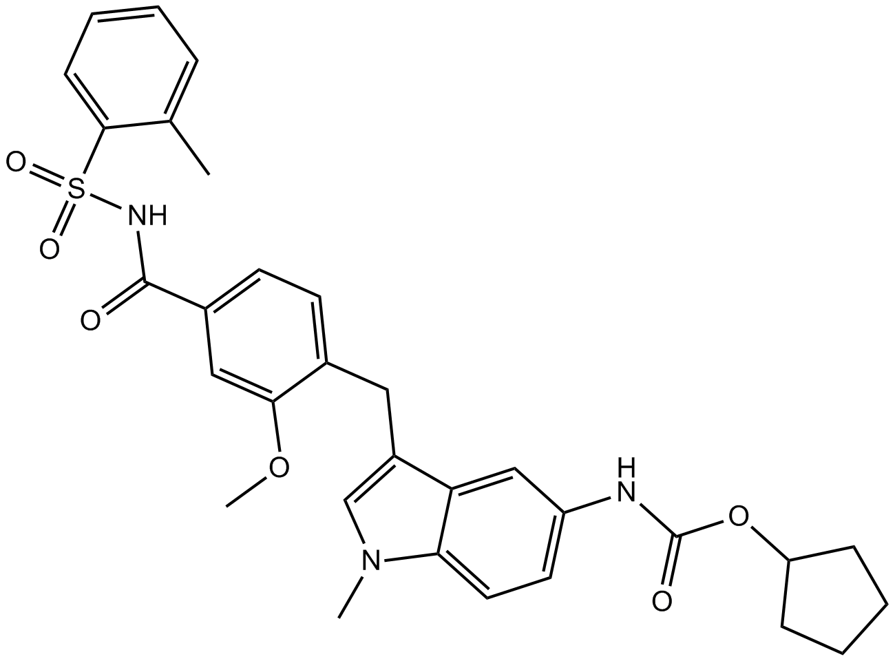 Zafirlukast  Chemical Structure