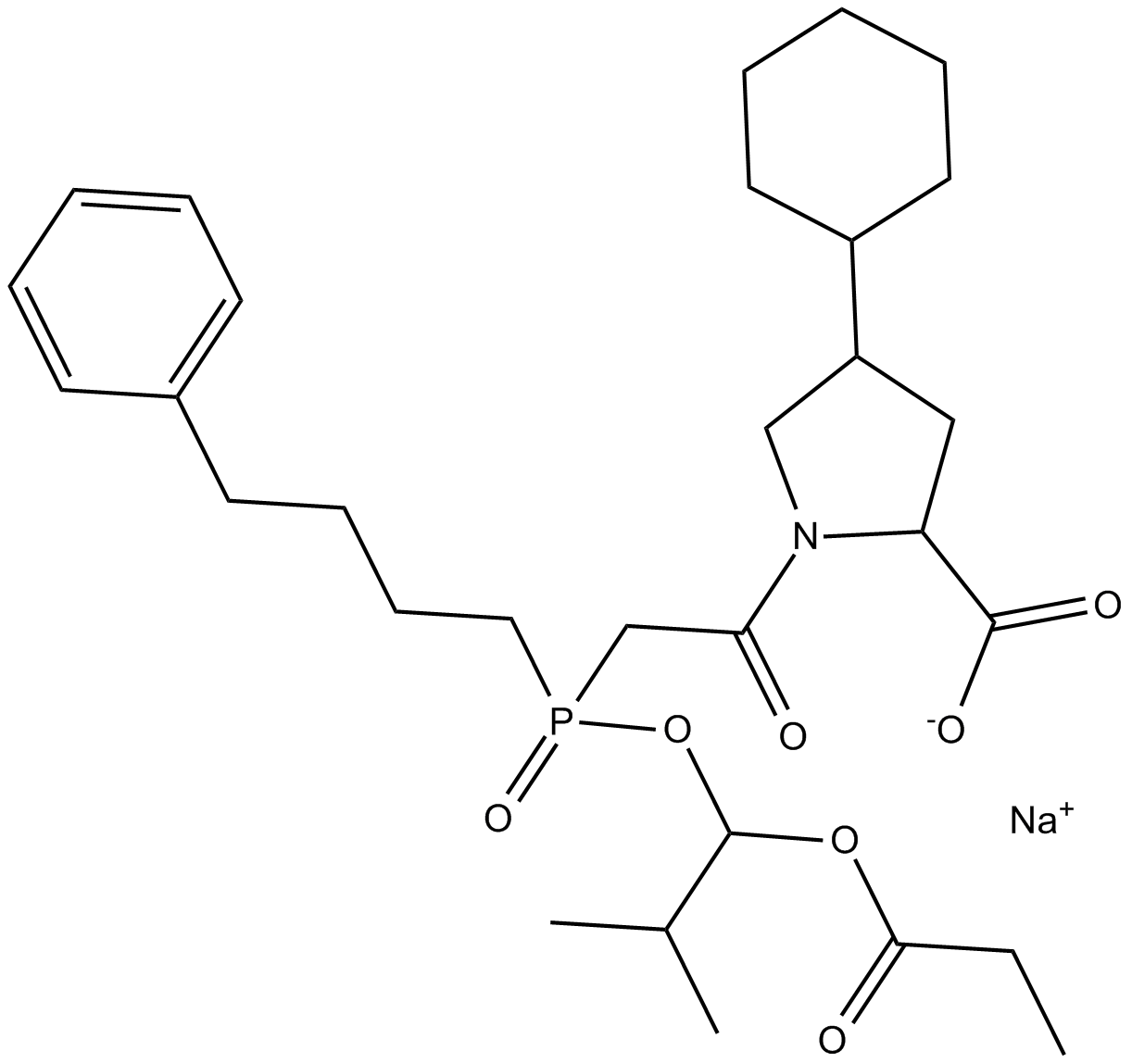 Fosinopril sodium  Chemical Structure