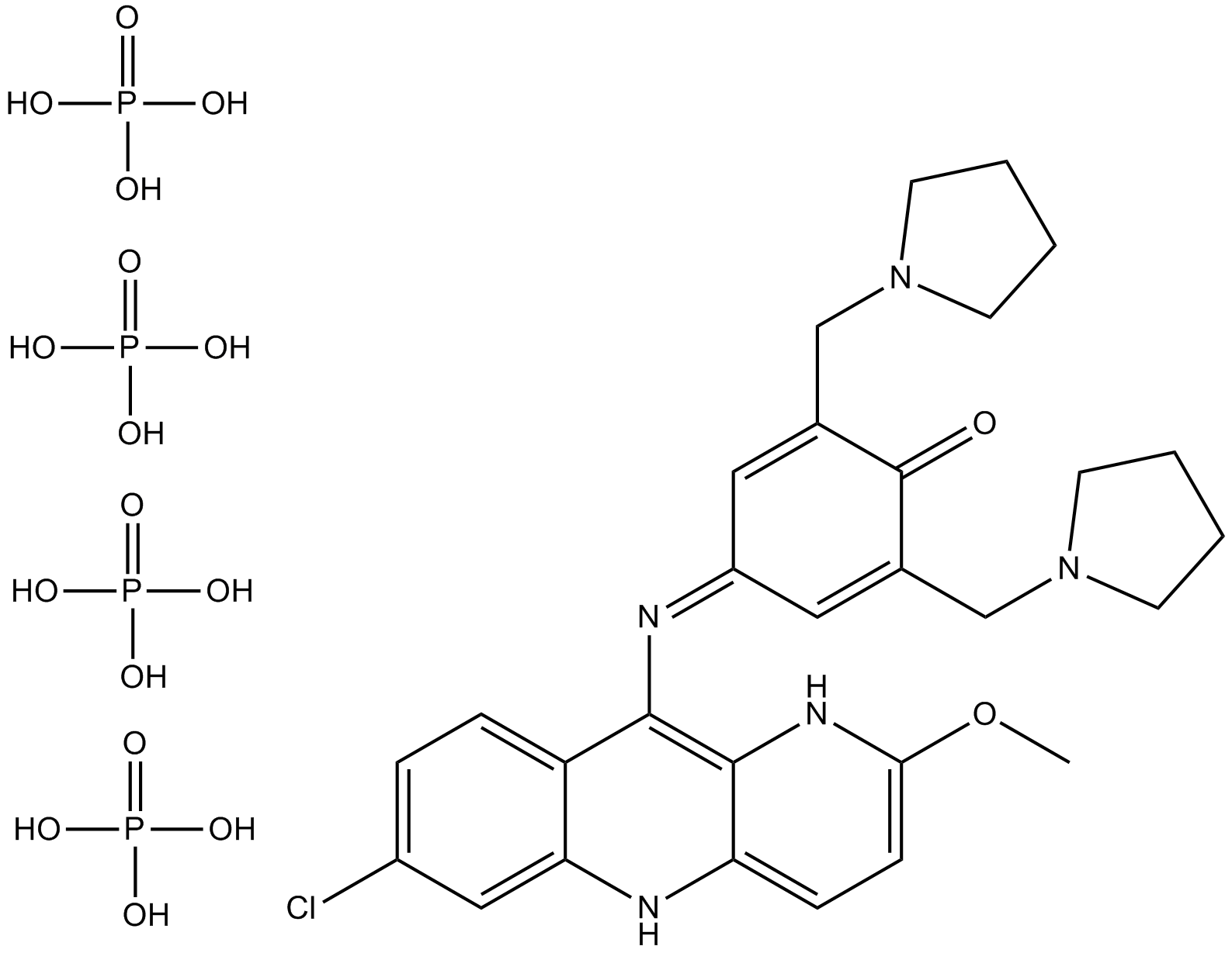 Pyronaridine Tetraphosphate  Chemical Structure