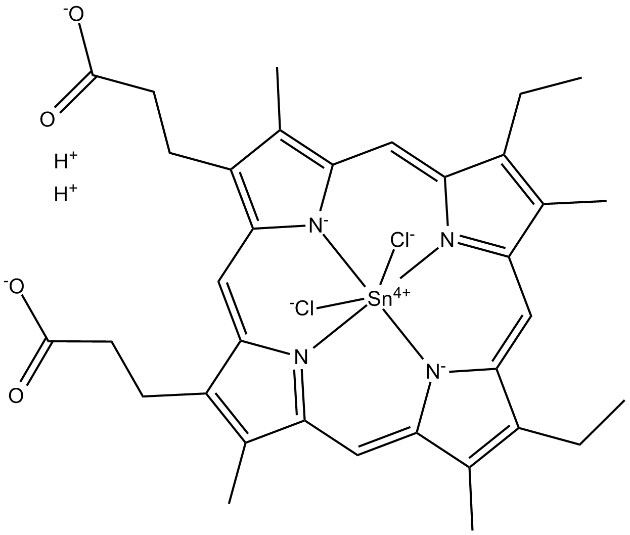 Tin Mesoporphyrin IX (chloride)  Chemical Structure