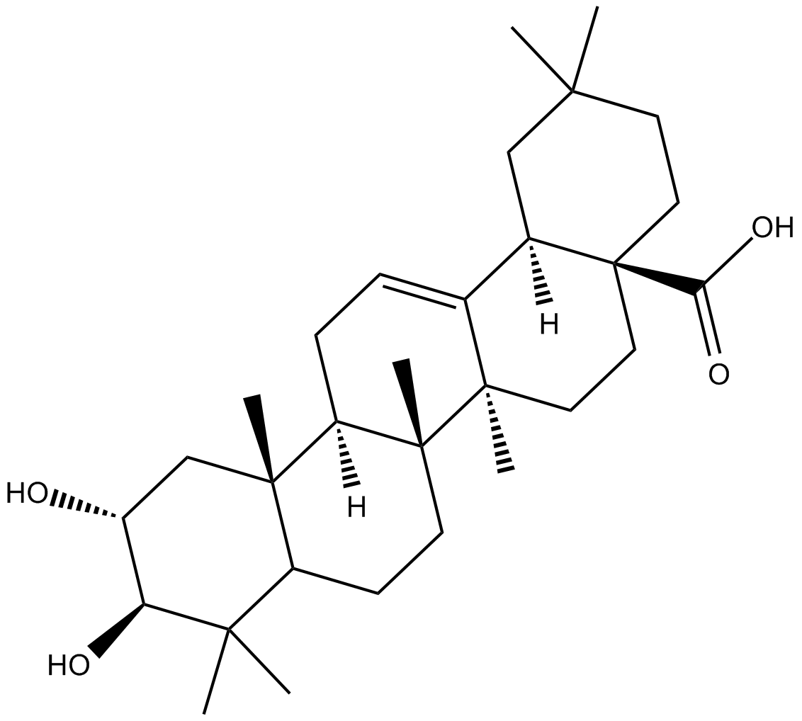 Maslinic Acid  Chemical Structure