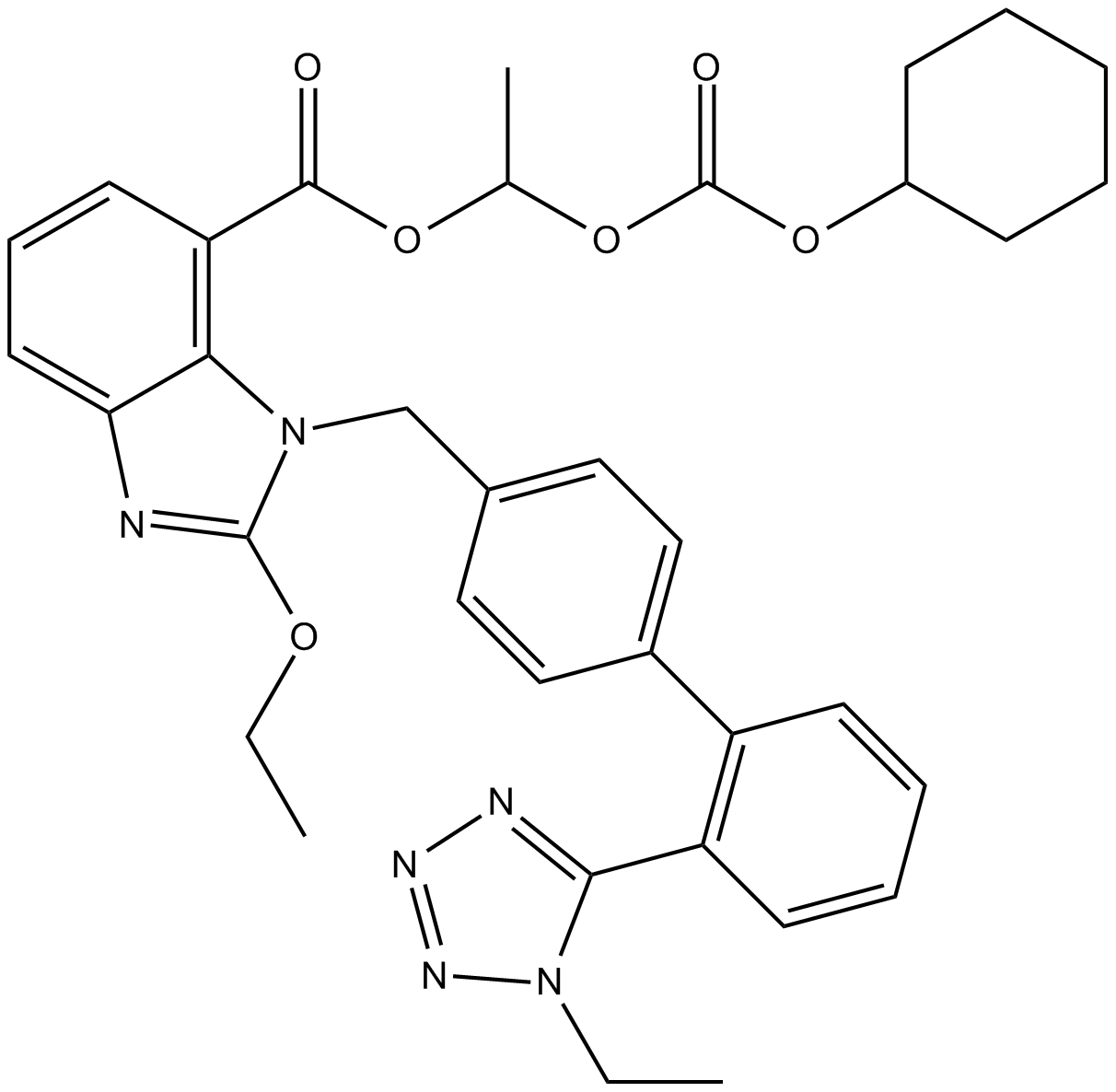 1H-1-ethyl Candesartan Cilexetil  Chemical Structure