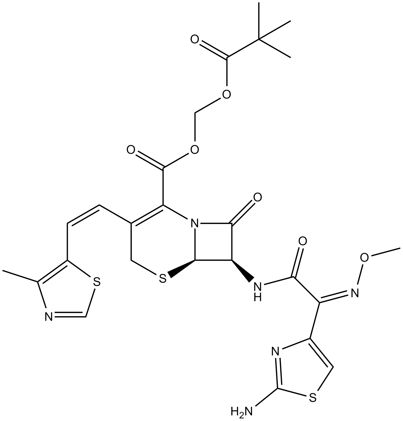 Cefditoren Pivoxil  Chemical Structure