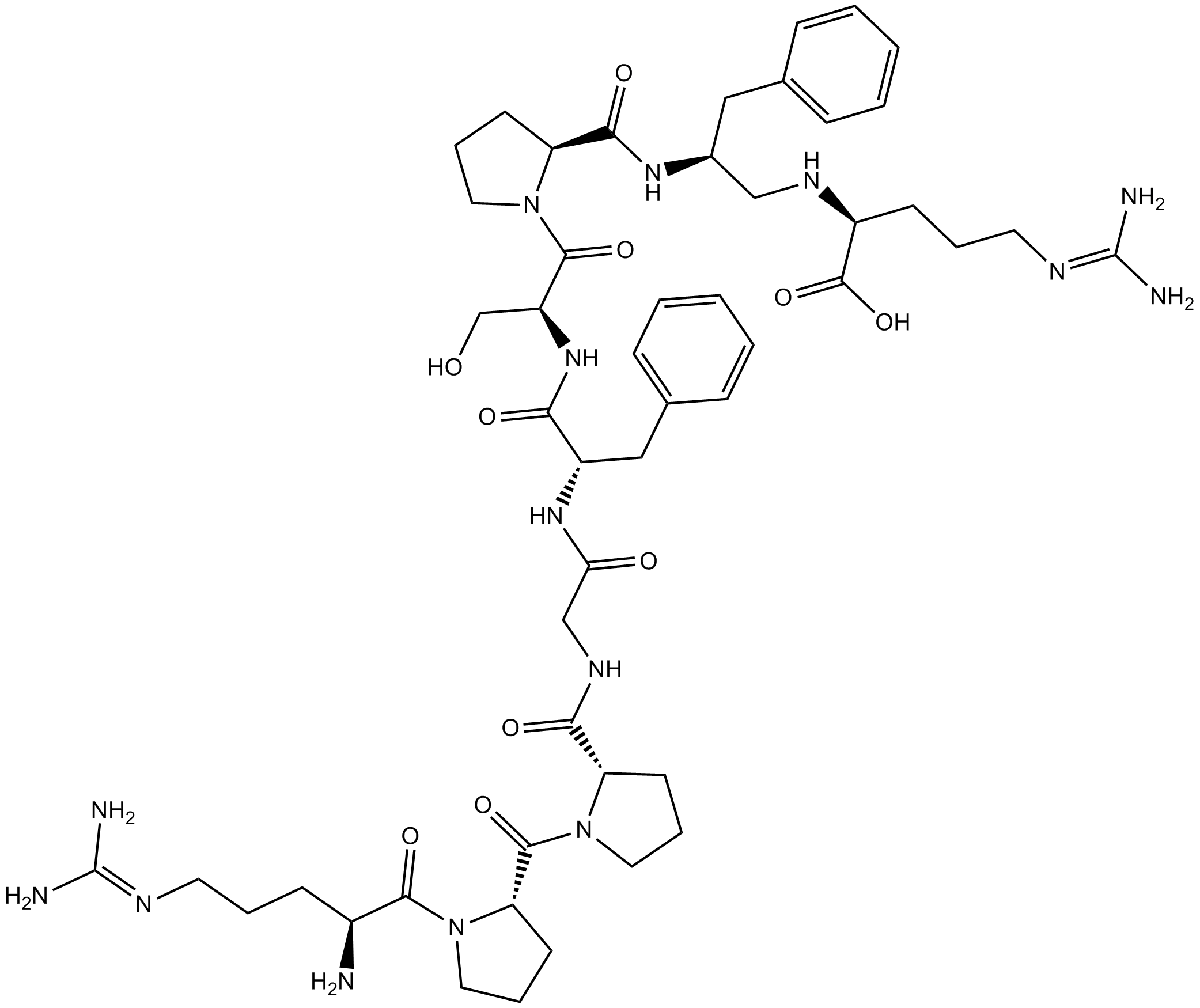 [Phe8Ψ(CH-NH)-Arg9]-Bradykinin  Chemical Structure
