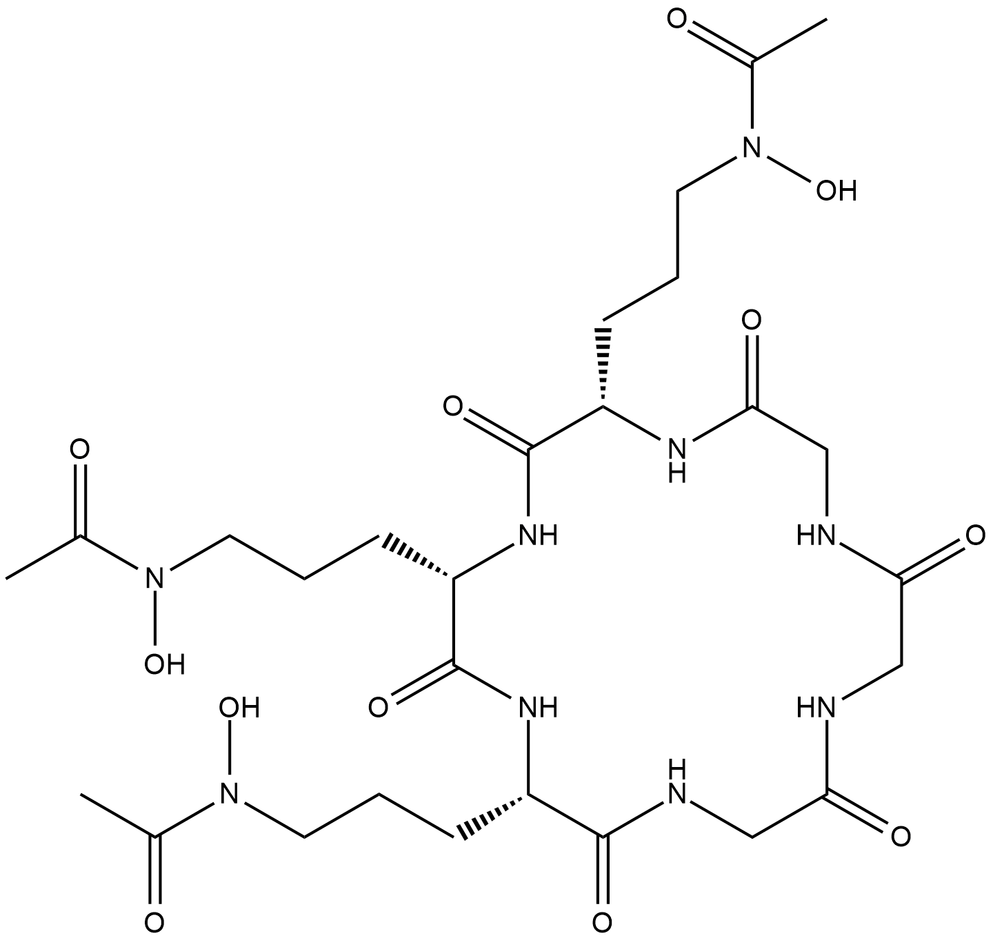 Ferrichrome (iron-free)  Chemical Structure