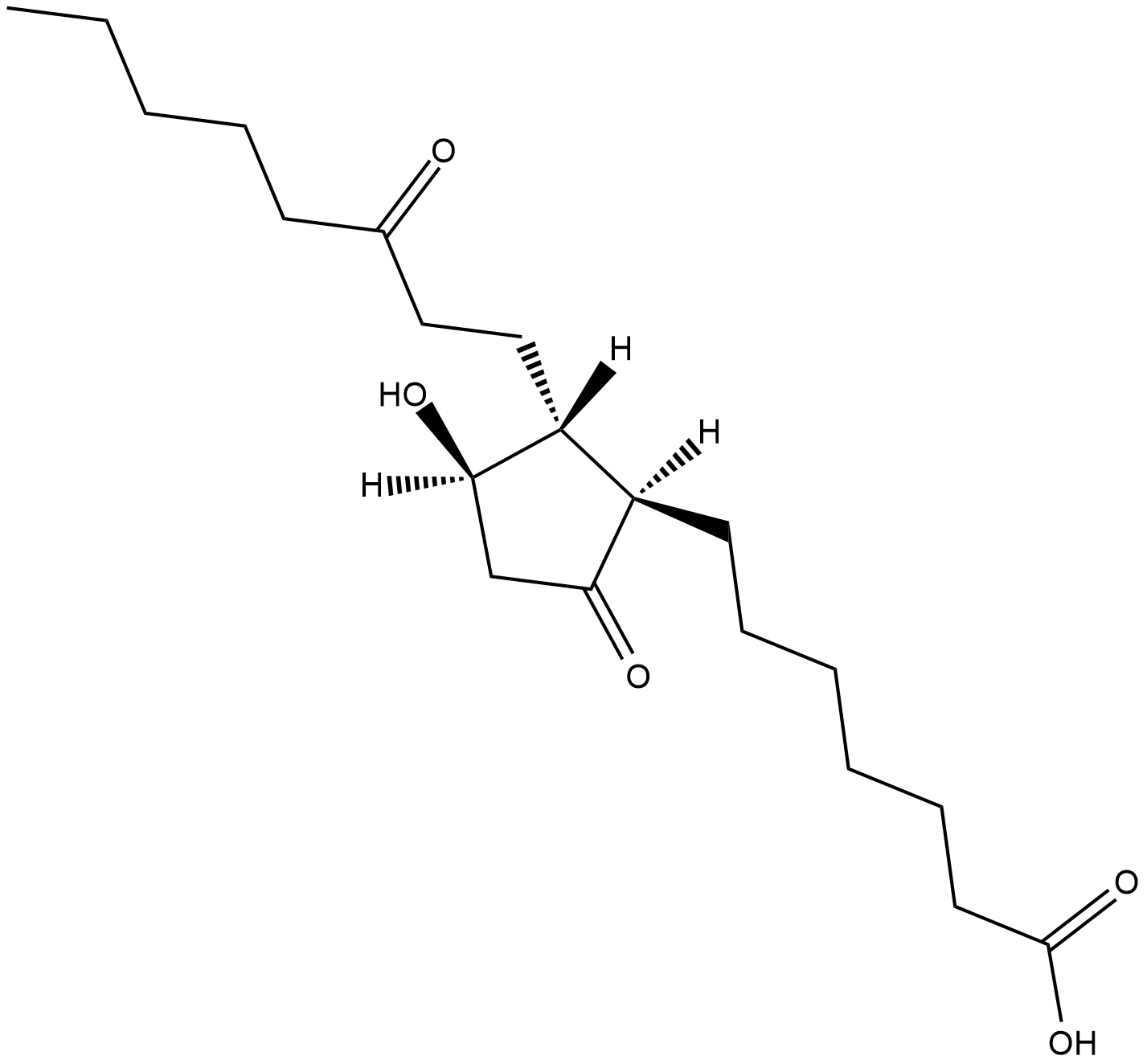 13,14-dihydro-15-keto Prostaglandin E1  Chemical Structure