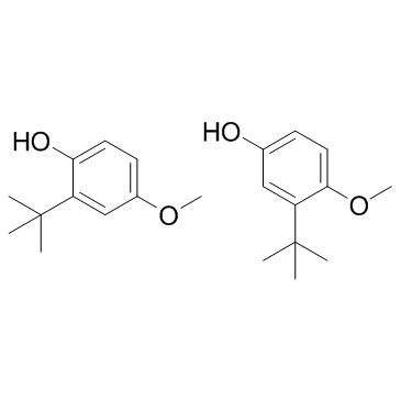 Butylhydroxyanisole (Butylated hydroxyanisole)  Chemical Structure