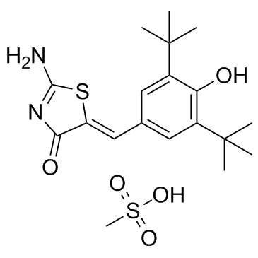 Darbufelone mesylate (CI-1004 mesylate)  Chemical Structure