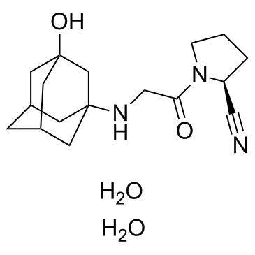 Vildagliptin dihydrate (LAF237 dihydrate)  Chemical Structure