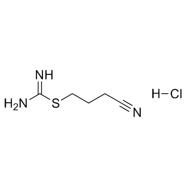 Kevetrin hydrochloride (4-Isothioureidobutyronitrile hydrochloride)  Chemical Structure