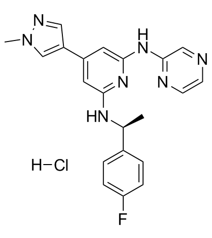 Ilginatinib hydrochloride (NS-018 hydrochloride)  Chemical Structure