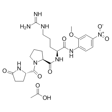 pGlu-Pro-Arg-MNA monoacetate Chemical Structure