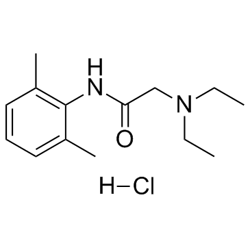 Lidocaine hydrochloride (Lignocaine hydrochloride) Chemical Structure