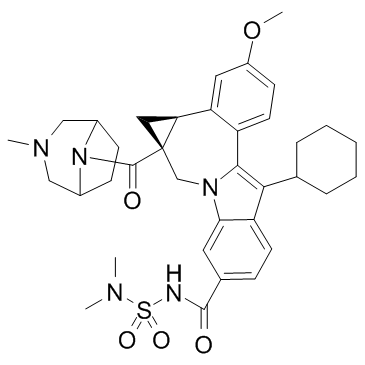 Beclabuvir (BMS-791325)  Chemical Structure