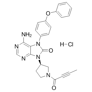 Tirabrutinib hydrochloride (ONO-4059 (hydrochloride))  Chemical Structure