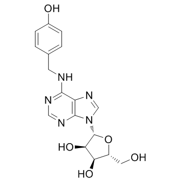N6-(4-Hydroxybenzyl)adenosine  Chemical Structure