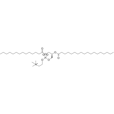 1-Myristoyl-2-stearoyl-sn-glycero-3-phosphocholine  Chemical Structure