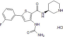 AZD 7762 hydrochloride  Chemical Structure