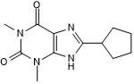 8-Cyclopentyl-1,3-dimethylxanthine  Chemical Structure