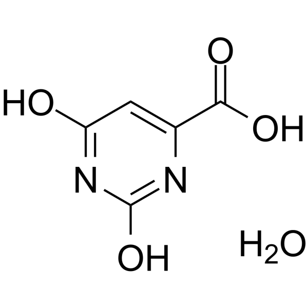 2,6-Dioxo-1,2,3,6-tetrahydropyrimidine-4-carboxylic acid hydrate  Chemical Structure