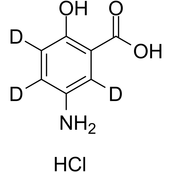 5-Aminosalicylic Acid-D3 hydrochloride  Chemical Structure