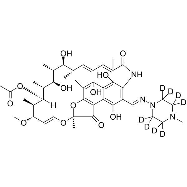Rifampicin-d8  Chemical Structure