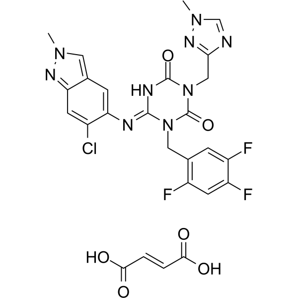 Ensitrelvir fumarate  Chemical Structure